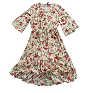 Hi-low Floral Print Dress